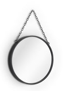 Specchio da Parete 25,5x25,5x2,5 cm in Metallo Greta Nero
