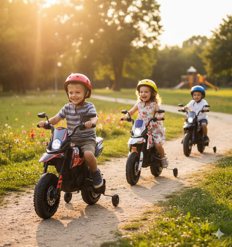 Moto Elettrica per Bambini 12V con Licenza Aprilia RX-125 Motocross Rossa