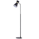 Lampada da Terra con Paralume E27 in Metallo  Nera