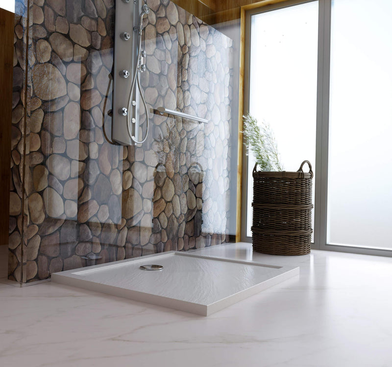 Piatto Doccia in Acrilico Fosterberg Floret 3 Bianco Varie Misure