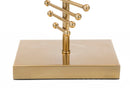 Lampada da Tavolo Glam Sticky Ø34x65 cm in Ferro Plastica e Poliestere Nero e Oro
