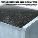 Armadio da Esterno 85x54x170 cm Capanno per Attrezzi con 2 Scaffali in Legno di Abete Grigio      
