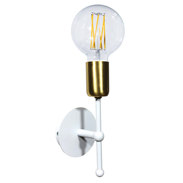 Wandleuchte 1xE27 Gestell Weißgold Satiniert E-Energy Elvira sconto