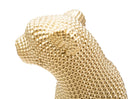 Statua Leopardo Oro 23x15,5x29 cm in Poliresina 