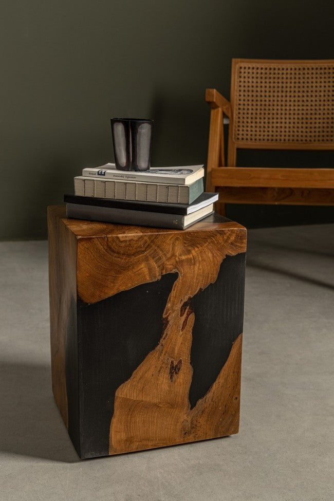 Tavolino 30x30x40 cm Melty in Legno Nero