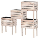 Portapiante Fioriera da Giardino 50x30x60 cm in Legno Naturale