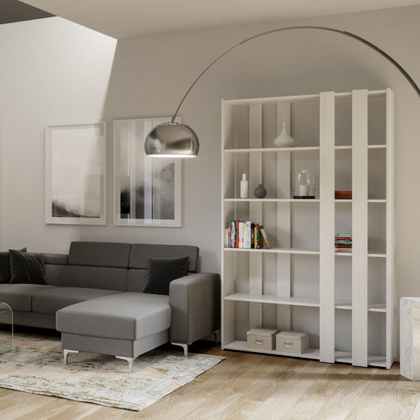 sconto Libreria Moderna 5 Ripiani 120x36x204 cm in nobilitato Bianco