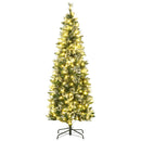 Albero di Natale Artificiale Innevato 180 cm 618 Rami 240 Luci LED Verde