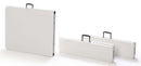 Set Birreria da Giardino Pieghevole in Ferro Tavolo 182x75 cm e 2 Panche Taddei Plastik Bianco