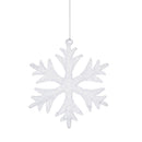 Set 4 Fiocco con Neve Glitter Ø12 cm Clear/Glitter