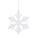 Set 4 Fiocco con Neve Glitter Ø12 cm Clear/Glitter