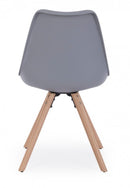 Set 4 Sedie 54x49x83,5 cm in Similpelle Grigio