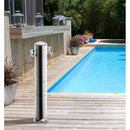 Doccetta Lavapiedi da Giardino con 2 Rubinetti ATI Docce LAV 2R Inox Anodizzato