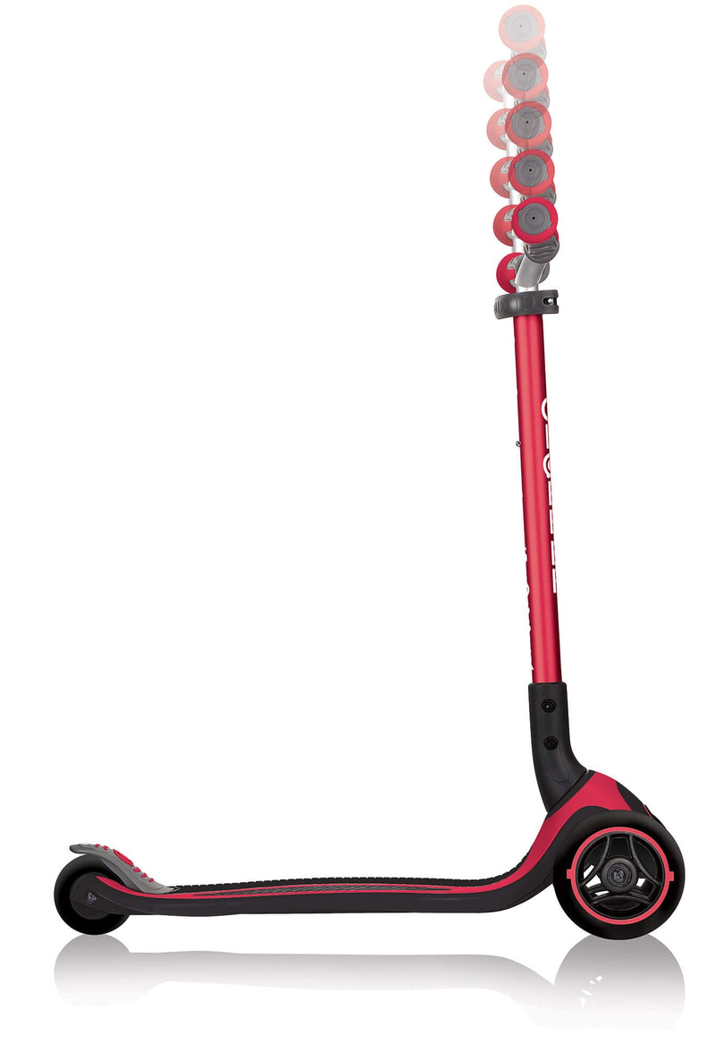 Monopattino 3 Ruote Pieghevole 5 Altezze Max 50 Kg Globber Master Rosso