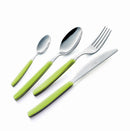 Servizio Set di Posate 24 pezzi in Acciaio Inox Eme Cromo Verde 737