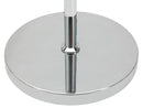 Lampada da Terra Argento Ball Ø37x169 cm in Ferro PVC e Tessuto Argento e Nero