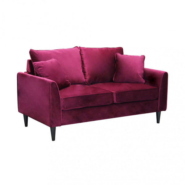 Chandler 2-Sitzer-Sofa 152 x 81 x 89 h cm in rotem Samt prezzo