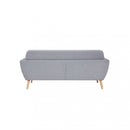 Divano 3 Posti Burton 193x79x86 h cm in Tessuto Grigio chiaro