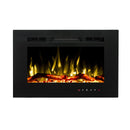 Camino Elettrico da Incasso 42x66x13,5 cm Effetto Fiamma 1500W Aladin Nero