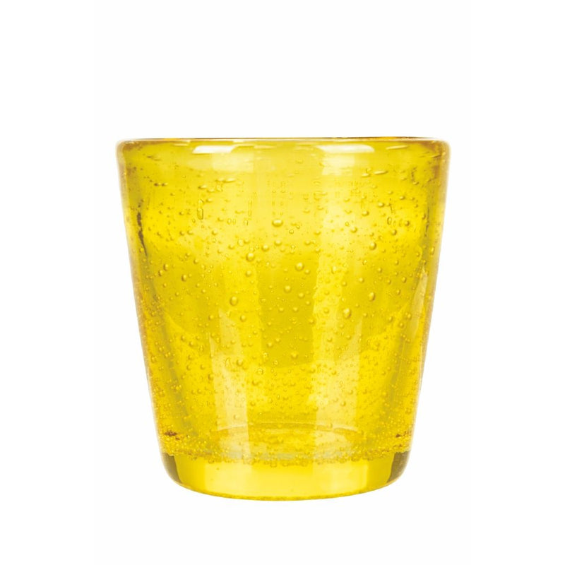 Set 6 Tazzine per Liquori Liquorini Cancun Sunset in Vetro VdE Tivoli 1996 Rosso