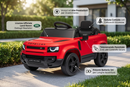 Macchina Elettrica per Bambini Licenza Land Rover Defender Small 12V con Telecomando Rosso