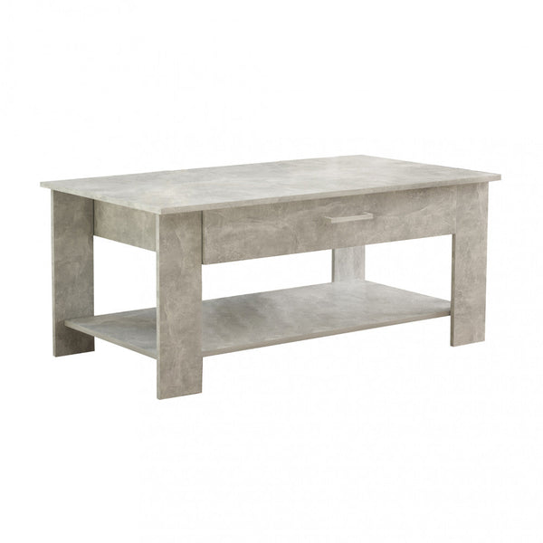 Myrto Couchtisch 110 x 60 x 44 h cm aus grauer Spanplatte in Zementoptik prezzo