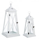 Set 2 Lanterne Cross Cuore Piramide Bia in Metallo