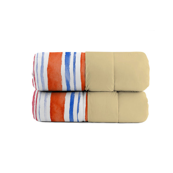 prezzo Trapunta Invernale Stampata in Microfibra 200gr Double Face Strisce Varie Misure