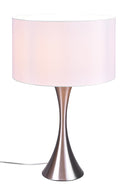 Lampada da Tavolo da Interno Attacco E27 in Metallo Nichel Satinato 