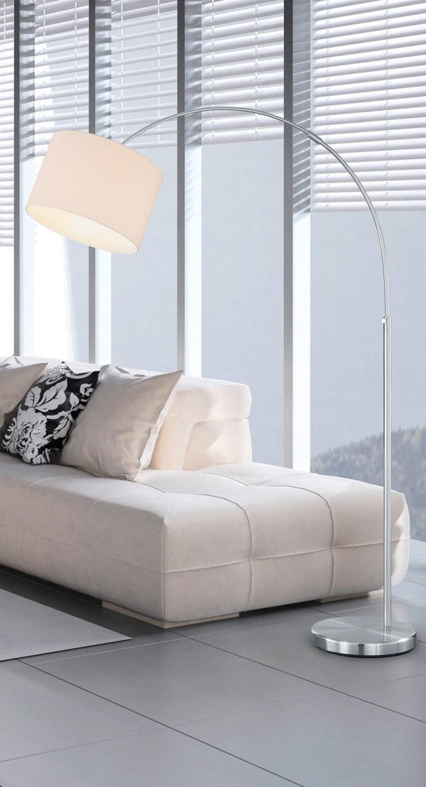 sconto Innenstehlampe E27 aus mattem Nickelmetall