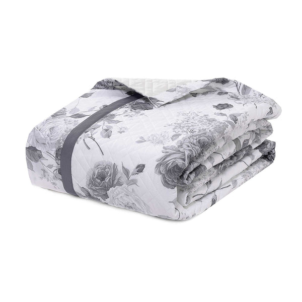 prezzo Doppelsteppdecke mit Aufdruck aus Baumwollperkal 100gr Garrini Lauren Grey