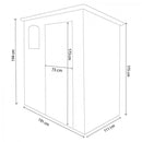 Casetta Box da Giardino Maison 191x111x194 h cm in Plastica Grigio chiaro