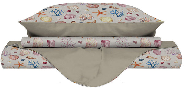 Marea Bedruckter Bettbezug mit Kissenbezügen in verschiedenen Größen sconto