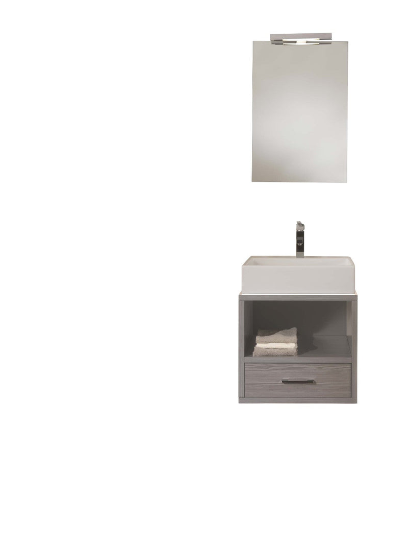 Mobile Bagno Sospeso 52cm TFT Giava Pino Bianco