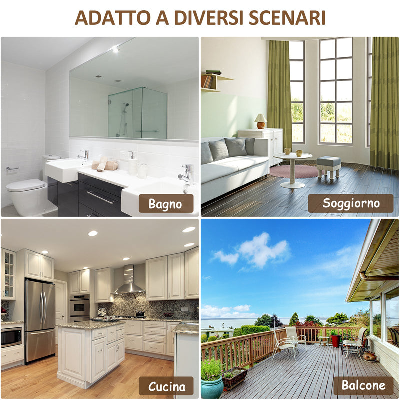 Scaffale Bagno 4 Ripiani Autoportante 35x36x138,5 cm in Legno Bianco  