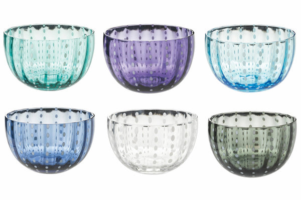 Set mit 6 Glaspastenschalen Ø11 cm Villa d'Este Home Tivoli Kalahari prezzo