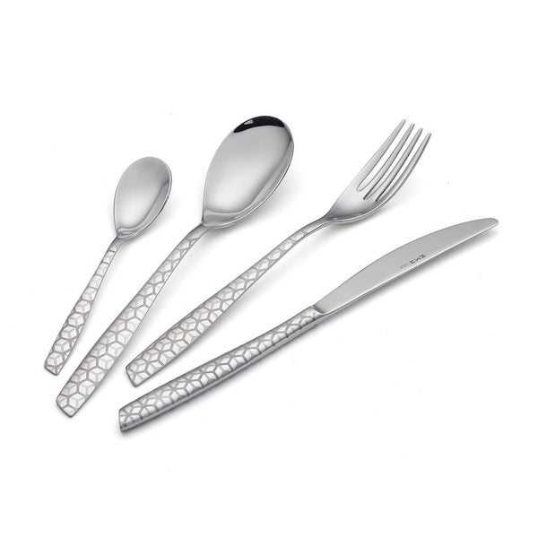Service Besteckset 24-teilig aus Eme Elevene Exa Edelstahl sconto
