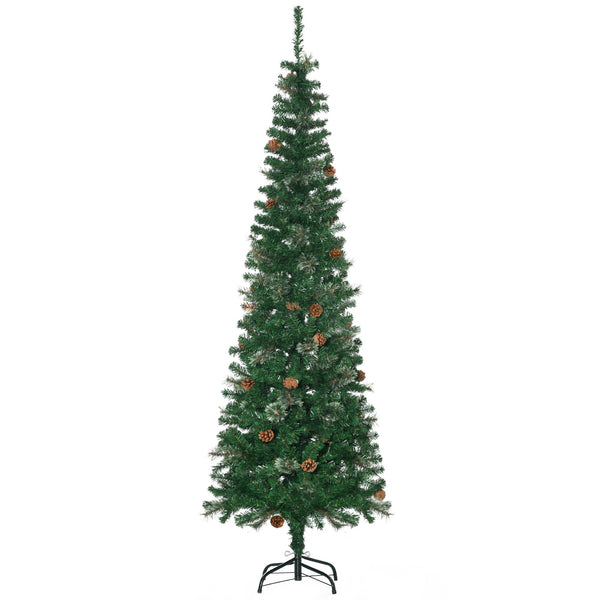 Weihnachtsbaum H195 cm 556 Zweige mit grünen dekorativen Tannenzapfen online