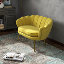 Divano 2 Posti 130x77x77 cm in Velluto Giallo  