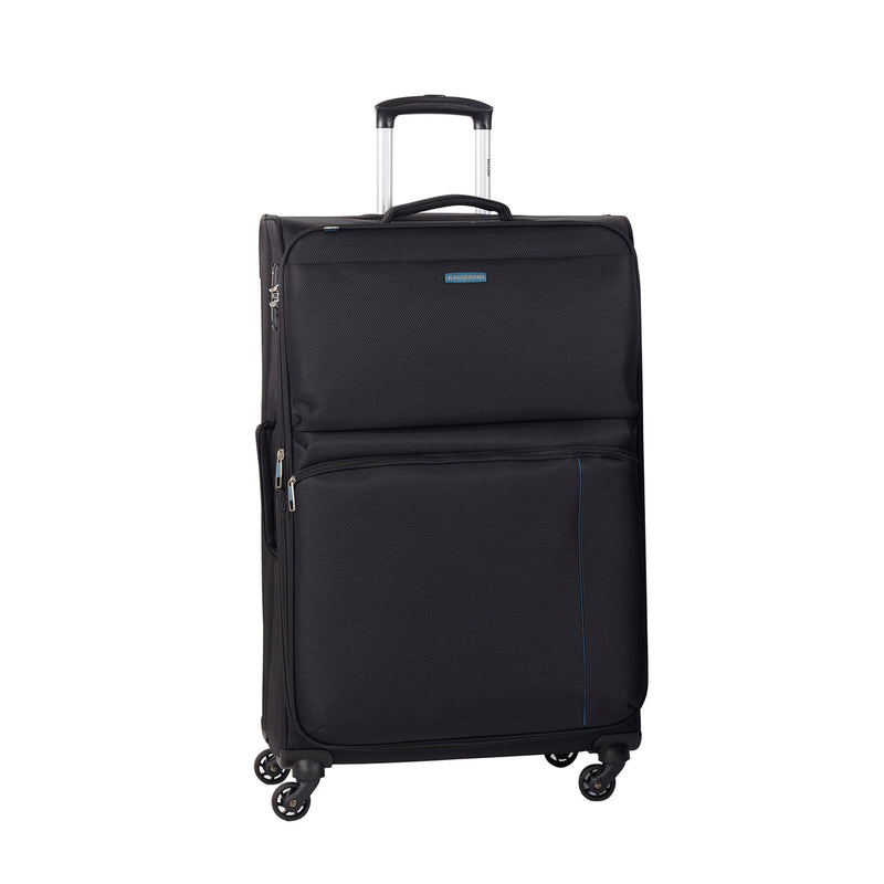 Trolley Valigia Grande Espandibile in Poliestere TSA Ravizzoni Manila Nero