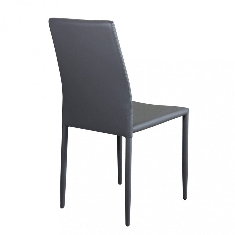 Sedia Cammie 41x50x91 h cm in Similpelle Grigio scuro