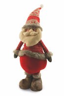 Pupazzo Babbo Natale in Stoffa Gambe Allungabili H90 cm Soriani