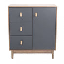 Mobiletto Joris 80x39x90 h cm in Legno Grigio