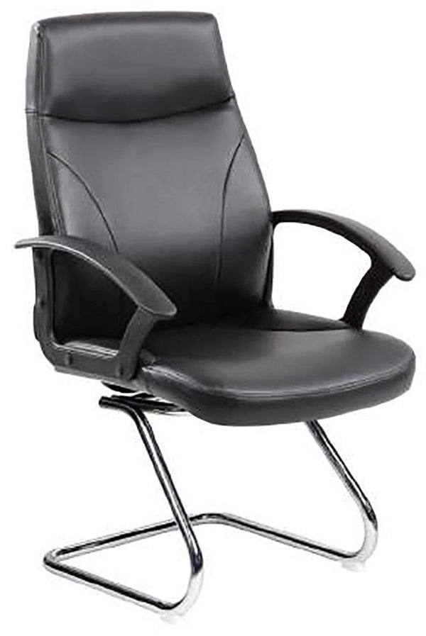 Büro-Wartestuhl aus schwarzem Tosini Richmond Kunstleder online