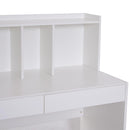 Scrivania da Ufficio in Legno 5 Scomparti e 2 Cassetti Bianco 120x60x115 cm 