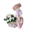 Pianta Artificiale Bambina Seduta con Vaso 33 5 cm