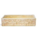 Lavello da Giardino Senza Rubinetto in Cemento Granulato di Marmo Meseta XL Nocciola