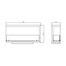 Camino a Bioetanolo da Incasso ad angolo 90x22,4x45 cm Sutri 90 SX Nero