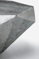 Tavolino da Soggiorno 120x70x40 cm in Pietra Fossile Diamond medium Grigio