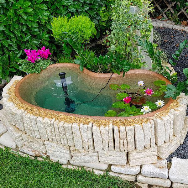 Künstlicher Gartenfelsenteich 140 x 80 x 45 cm 200 Liter sconto